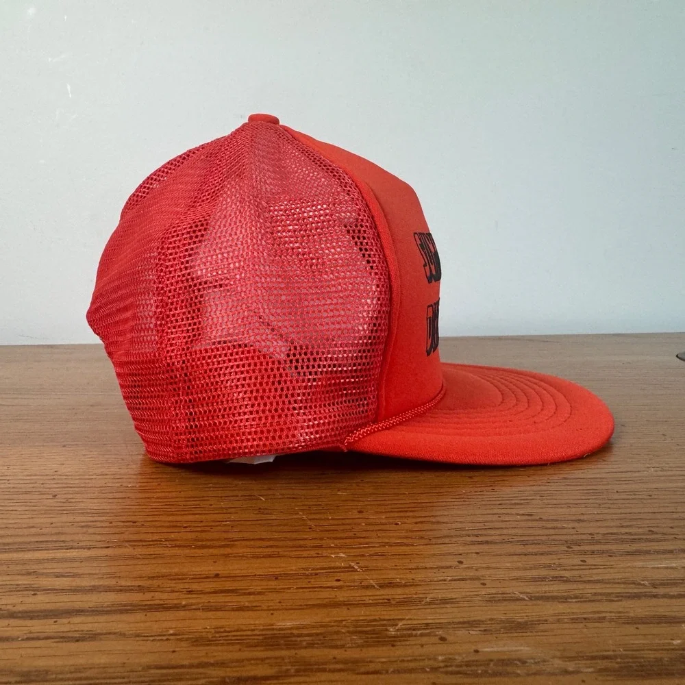 Fun Kap Summer High Distributors Red Mesh‎ Back Snapback Trucker Hat YOUTH M/L